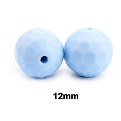 Lofca 40db 12/15mm szilikon gyöngyök poliéder Bpa mentes szilikon fogas barkácsfogat baba rágható kiegészítők baba fogak