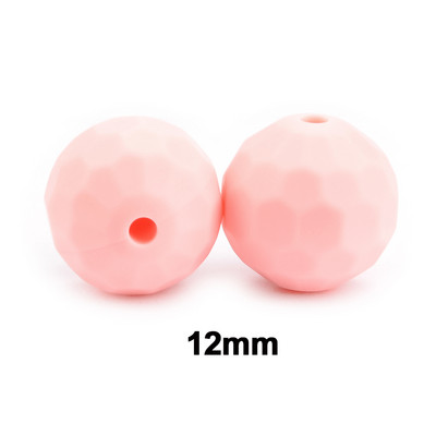 Lofca 40db 12/15mm szilikon gyöngyök poliéder Bpa mentes szilikon fogas barkácsfogat baba rágható kiegészítők baba fogak