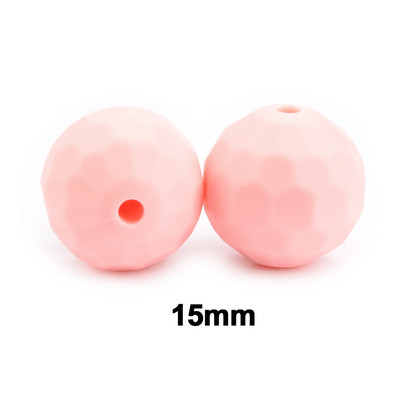 Lofca 40db 12/15mm szilikon gyöngyök poliéder Bpa mentes szilikon fogas barkácsfogat baba rágható kiegészítők baba fogak