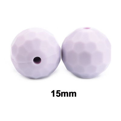 Lofca 40db 12/15mm szilikon gyöngyök poliéder Bpa mentes szilikon fogas barkácsfogat baba rágható kiegészítők baba fogak
