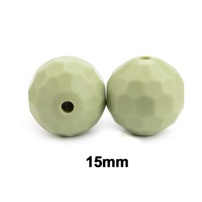 Lofca 40db 12/15mm szilikon gyöngyök poliéder Bpa mentes szilikon fogas barkácsfogat baba rágható kiegészítők baba fogak