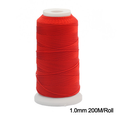 Punane nailonist nöörist pärlimisniit Hiina sõlm makraamnöörist käevõru punutud köiega nöör ehete valmistamiseks meisterdades käsitöö tuti kaelakee