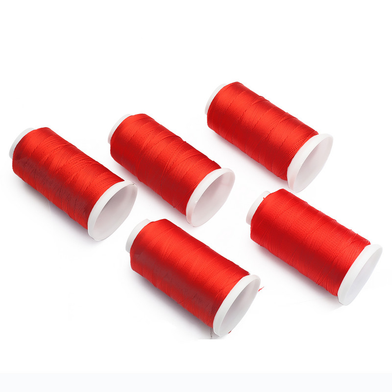 Punane nailonist nöörist pärlimisniit Hiina sõlm makraamnöörist käevõru punutud köiega nöör ehete valmistamiseks meisterdades käsitöö tuti kaelakee