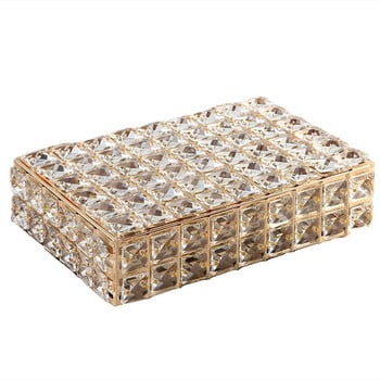 Creative Crystal Metal Jewelry Box Κολιέ Δαχτυλίδι Σκουλαρίκι Organizer Στολίδι Μοντέρνα συρταριέρα Δώρο αποθήκευσης φίλη