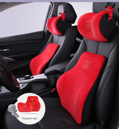 Love Car House Автомобилна облегалка за глава Възглавница за врата Седалка Лумбална възглавница Мемори пяна Автомобилна лумбална възглавница Автомобилни интериорни консумативи