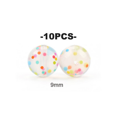 LOFCA 10pcs12mm/15mm/19mm Tie βαφή λεοπάρ Terrazzo Dalmatian camo Σιλικόνης οδοντοφυΐας DIY Μασώμενες πολύχρωμες για βρέφη