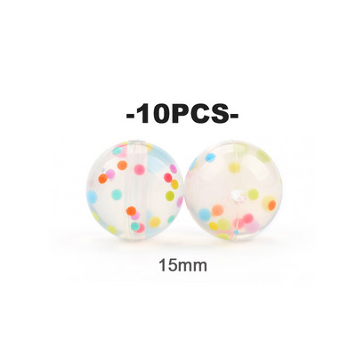 LOFCA 10pcs12mm/15mm/19mm Tie βαφή λεοπάρ Terrazzo Dalmatian camo Σιλικόνης οδοντοφυΐας DIY Μασώμενες πολύχρωμες για βρέφη
