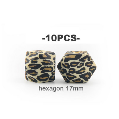 LOFCA 10pcs12mm/15mm/19mm Tie βαφή λεοπάρ Terrazzo Dalmatian camo Σιλικόνης οδοντοφυΐας DIY Μασώμενες πολύχρωμες για βρέφη