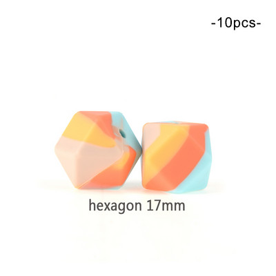 LOFCA 10pcs12mm/15mm/19mm Tie βαφή λεοπάρ Terrazzo Dalmatian camo Σιλικόνης οδοντοφυΐας DIY Μασώμενες πολύχρωμες για βρέφη