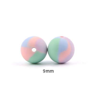 LOFCA 10pcs12mm/15mm/19mm Tie βαφή λεοπάρ Terrazzo Dalmatian camo Σιλικόνης οδοντοφυΐας DIY Μασώμενες πολύχρωμες για βρέφη