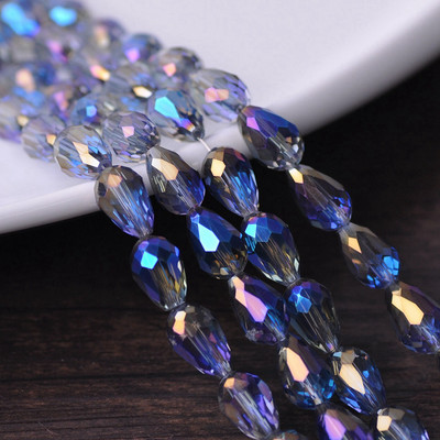 Fasetirano kristalno staklo u obliku suze u obliku kruške 5x3mm 7x5mm 12x8mm 15x10mm 18x12mm Rasute perle za rukotvorine za izradu nakita DIY