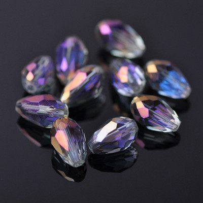 Fasetirano kristalno staklo u obliku suze u obliku kruške 5x3mm 7x5mm 12x8mm 15x10mm 18x12mm Rasute perle za rukotvorine za izradu nakita DIY