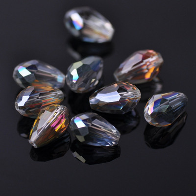 Fasetirano kristalno staklo u obliku suze u obliku kruške 5x3mm 7x5mm 12x8mm 15x10mm 18x12mm Rasute perle za rukotvorine za izradu nakita DIY