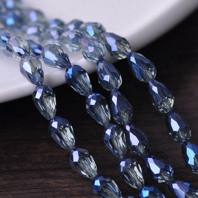 Fasetirano kristalno staklo u obliku suze u obliku kruške 5x3mm 7x5mm 12x8mm 15x10mm 18x12mm Rasute perle za rukotvorine za izradu nakita DIY