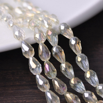 Fasetirano kristalno staklo u obliku suze u obliku kruške 5x3mm 7x5mm 12x8mm 15x10mm 18x12mm Rasute perle za rukotvorine za izradu nakita DIY
