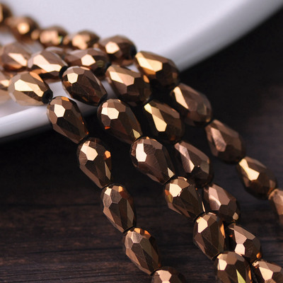 Fasetirano kristalno staklo u obliku suze u obliku kruške 5x3mm 7x5mm 12x8mm 15x10mm 18x12mm Rasute perle za rukotvorine za izradu nakita DIY