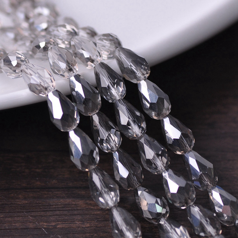 Fasetirano kristalno staklo u obliku suze u obliku kruške 5x3mm 7x5mm 12x8mm 15x10mm 18x12mm Rasute perle za rukotvorine za izradu nakita DIY