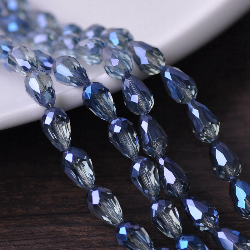 Fasetirano kristalno staklo u obliku suze u obliku kruške 5x3mm 7x5mm 12x8mm 15x10mm 18x12mm Rasute perle za rukotvorine za izradu nakita DIY