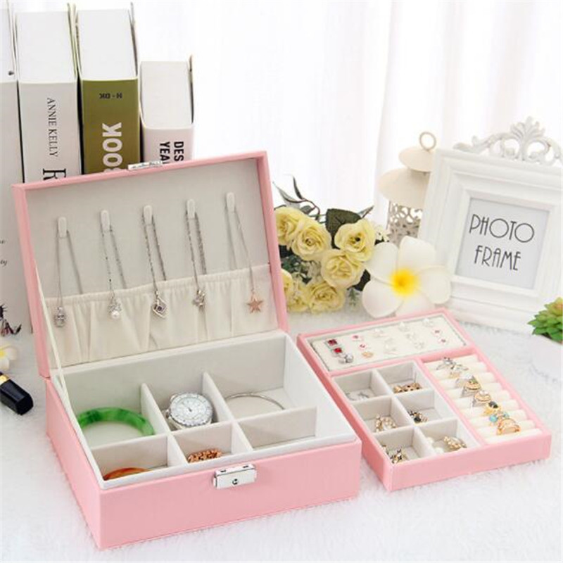 WE Lady kutija za nakit od PU kože, vitrina za prstenje, prijenosni organizator nakita za ogrlice Joyeros Organizador De Joyas