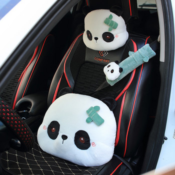 Cartoon Headrest βελούδινα αξεσουάρ αυτοκινήτου - Seat Neck Guard Lumbar Pillow Cute Seat Belt Cover - Car Boster Throw Pillow