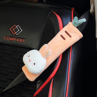 Naslon za glavu iz crtanog automobila, plišani dodaci za automobile - sjedalo, štitnik za vrat, lumbalni jastuk, slatka navlaka za sigurnosni pojas - jastučić za jastuk automobila