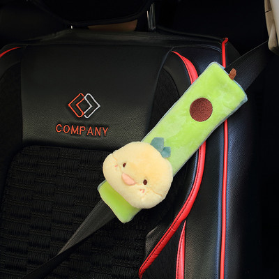 Naslon za glavu iz crtanog automobila, plišani dodaci za automobile - sjedalo, štitnik za vrat, lumbalni jastuk, slatka navlaka za sigurnosni pojas - jastučić za jastuk automobila