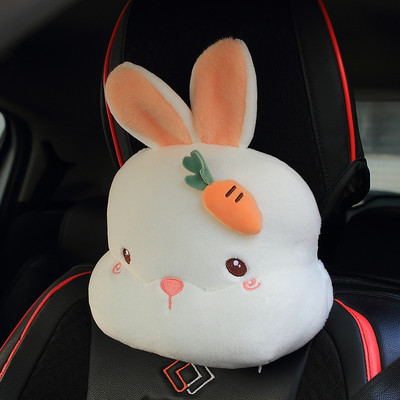 Naslon za glavu iz crtanog automobila, plišani dodaci za automobile - sjedalo, štitnik za vrat, lumbalni jastuk, slatka navlaka za sigurnosni pojas - jastučić za jastuk automobila