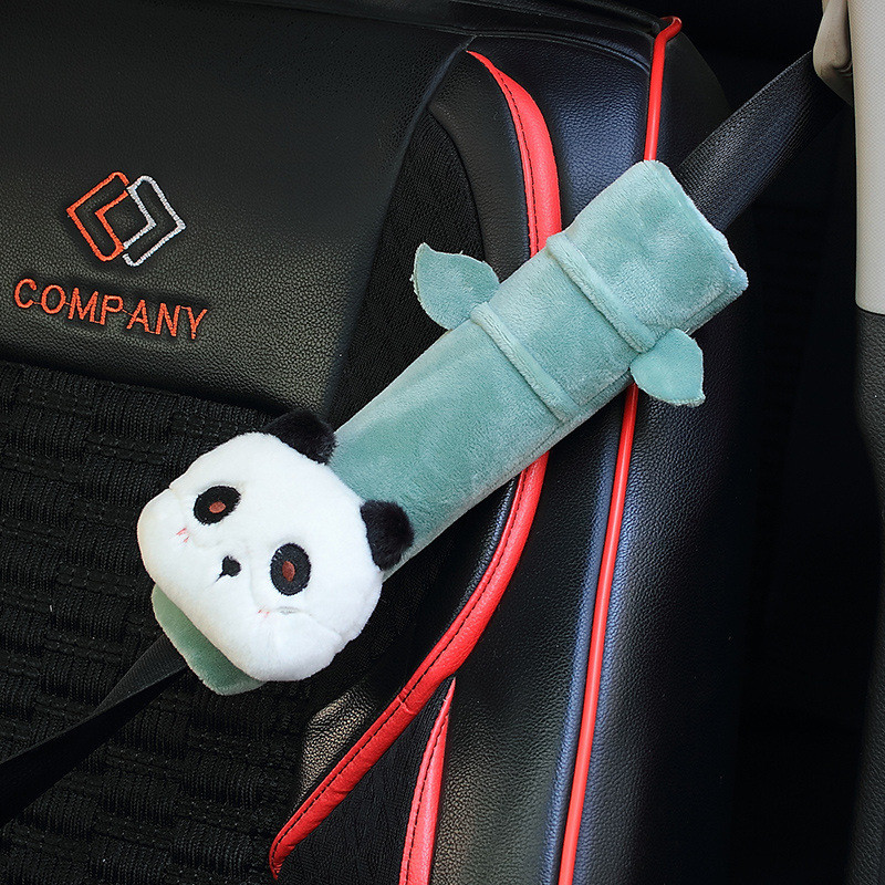 Naslon za glavu iz crtanog automobila, plišani dodaci za automobile - sjedalo, štitnik za vrat, lumbalni jastuk, slatka navlaka za sigurnosni pojas - jastučić za jastuk automobila