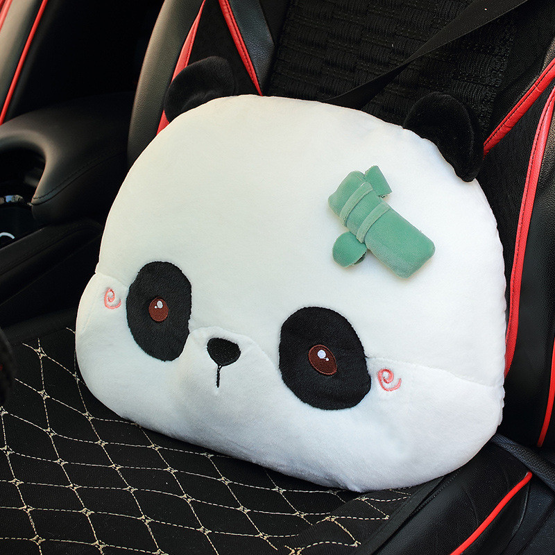 Naslon za glavu iz crtanog automobila, plišani dodaci za automobile - sjedalo, štitnik za vrat, lumbalni jastuk, slatka navlaka za sigurnosni pojas - jastučić za jastuk automobila
