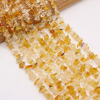 Natural Citrines Crystal Stone Beads Freeform Chips Χάντρες χαλίκι για δώρο πάρτι DIY Κολιέ Βραχιόλι Κοσμήματα Κατασκευή 40cm