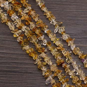 Natural Citrines Crystal Stone Beads Freeform Chips Χάντρες χαλίκι για δώρο πάρτι DIY Κολιέ Βραχιόλι Κοσμήματα Κατασκευή 40cm