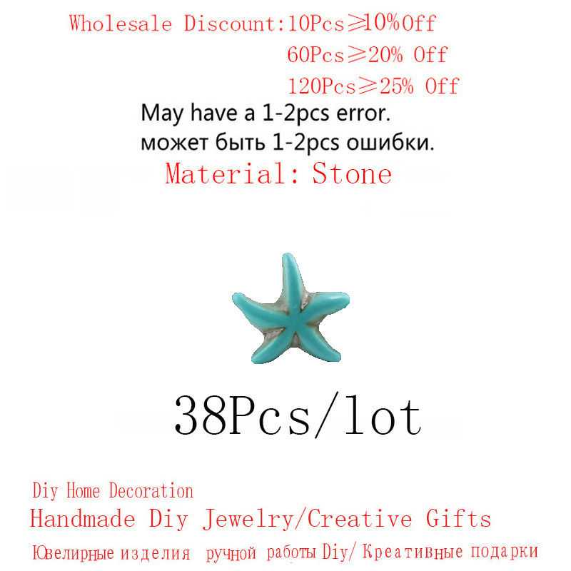 Kamene perle Tirkizne perle u obliku morske zvijezde 13 x 13 mm Približno 38 kom/nitu Opuštene odstojne perle Perle sa sjemenkama za izradu nakita DIY