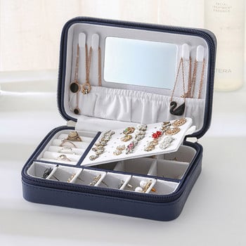 2022 Portable Jewellery Box Jewelry Organizer Εμφάνιση Ταξιδιωτικής κοσμηματοθήκης Κουτιά Δερμάτινη αποθήκευση με φερμουάρ Jewelers Joyero