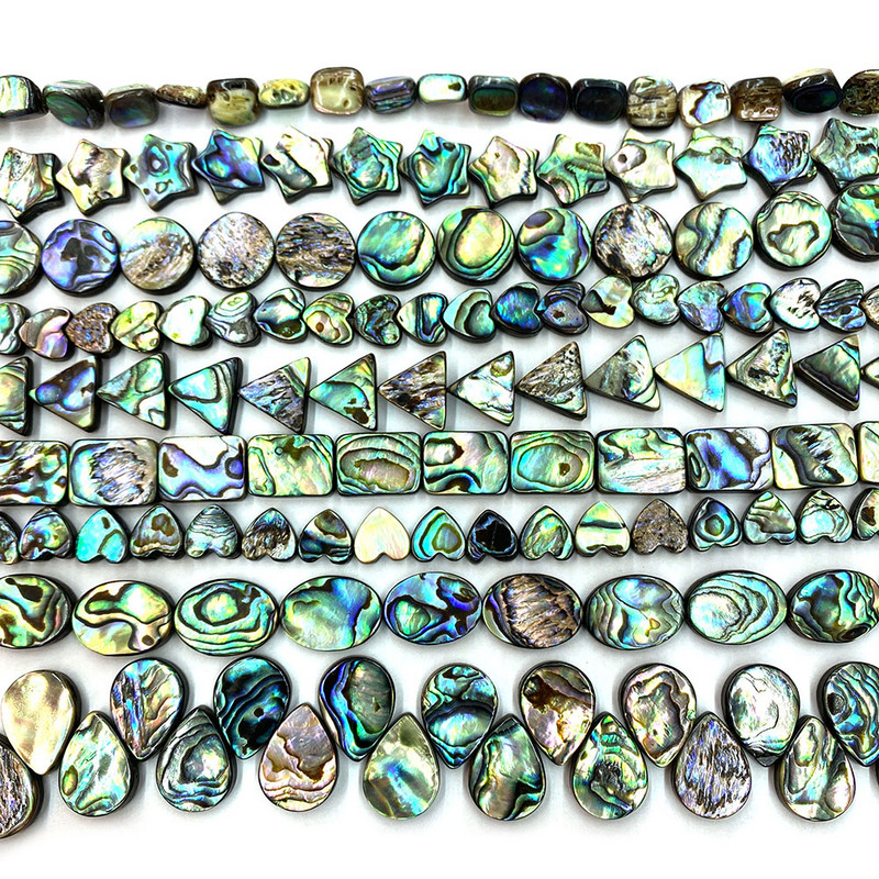 5db természetes abalone kagylógyöngy 10-20mm csepp alakú szerelem szív alakú abalone kagyló barkács ékszerkészítéshez nyaklánc kiegészítők