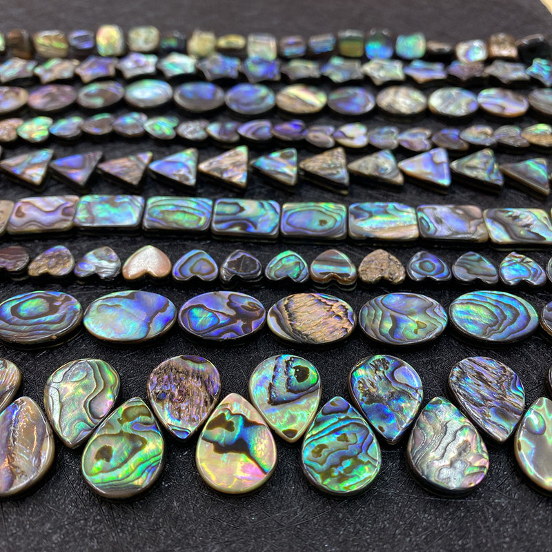 5db természetes abalone kagylógyöngy 10-20mm csepp alakú szerelem szív alakú abalone kagyló barkács ékszerkészítéshez nyaklánc kiegészítők