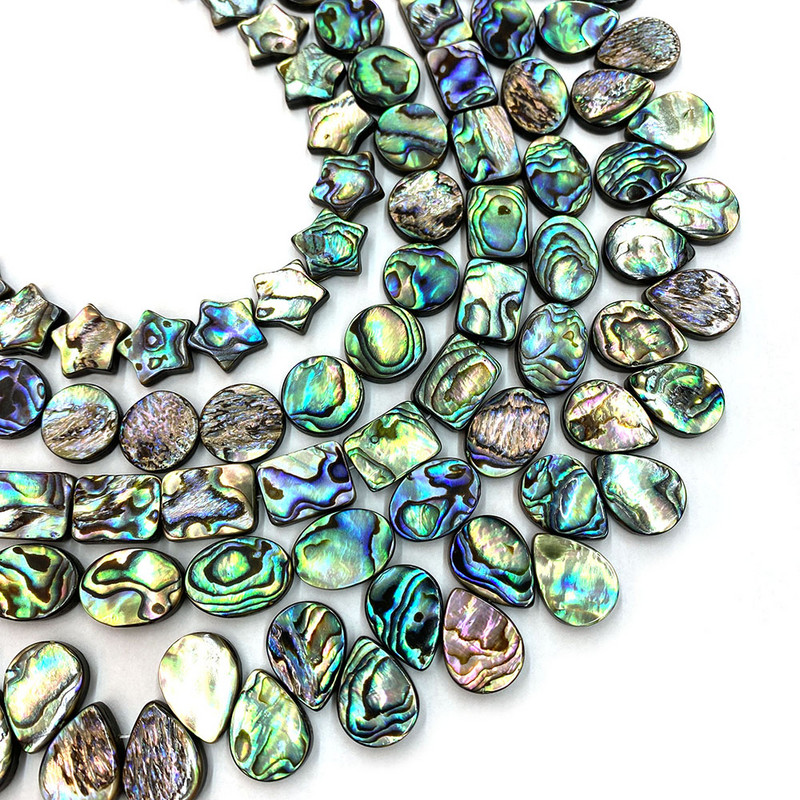 5db természetes abalone kagylógyöngy 10-20mm csepp alakú szerelem szív alakú abalone kagyló barkács ékszerkészítéshez nyaklánc kiegészítők