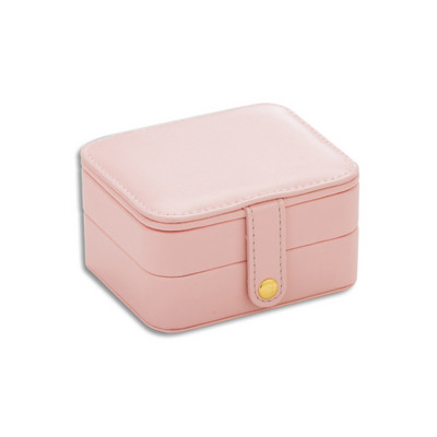 Luxruy lijepa kožna putna prijenosna mini prsten s naušnicama Kutija za nakit Kutija s ogledalom Kutija za nakit Organizator šminke