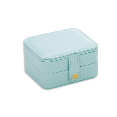 Luxruy lijepa kožna putna prijenosna mini prsten s naušnicama Kutija za nakit Kutija s ogledalom Kutija za nakit Organizator šminke