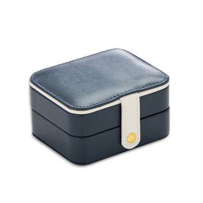 Luxruy lijepa kožna putna prijenosna mini prsten s naušnicama Kutija za nakit Kutija s ogledalom Kutija za nakit Organizator šminke