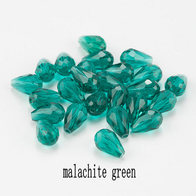 Κορυφαίες πωλήσεις Κρυστάλλινα δάκρυ σε σχήμα σταγόνας χάντρες γυάλινες χάντρες 6Χ8 χιλιοστά, 8Χ10 χιλιοστά Loose Spacer Στρογγυλές χάντρες για κοσμήματα που κατασκευάζουν DIY 24 χρώματα