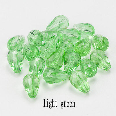 Κορυφαίες πωλήσεις Κρυστάλλινα δάκρυ σε σχήμα σταγόνας χάντρες γυάλινες χάντρες 6Χ8 χιλιοστά, 8Χ10 χιλιοστά Loose Spacer Στρογγυλές χάντρες για κοσμήματα που κατασκευάζουν DIY 24 χρώματα