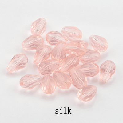 Κορυφαίες πωλήσεις Κρυστάλλινα δάκρυ σε σχήμα σταγόνας χάντρες γυάλινες χάντρες 6Χ8 χιλιοστά, 8Χ10 χιλιοστά Loose Spacer Στρογγυλές χάντρες για κοσμήματα που κατασκευάζουν DIY 24 χρώματα