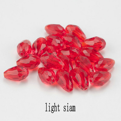 Κορυφαίες πωλήσεις Κρυστάλλινα δάκρυ σε σχήμα σταγόνας χάντρες γυάλινες χάντρες 6Χ8 χιλιοστά, 8Χ10 χιλιοστά Loose Spacer Στρογγυλές χάντρες για κοσμήματα που κατασκευάζουν DIY 24 χρώματα