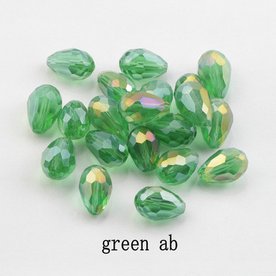 Κορυφαίες πωλήσεις Κρυστάλλινα δάκρυ σε σχήμα σταγόνας χάντρες γυάλινες χάντρες 6Χ8 χιλιοστά, 8Χ10 χιλιοστά Loose Spacer Στρογγυλές χάντρες για κοσμήματα που κατασκευάζουν DIY 24 χρώματα