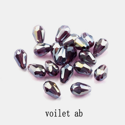 Κορυφαίες πωλήσεις Κρυστάλλινα δάκρυ σε σχήμα σταγόνας χάντρες γυάλινες χάντρες 6Χ8 χιλιοστά, 8Χ10 χιλιοστά Loose Spacer Στρογγυλές χάντρες για κοσμήματα που κατασκευάζουν DIY 24 χρώματα