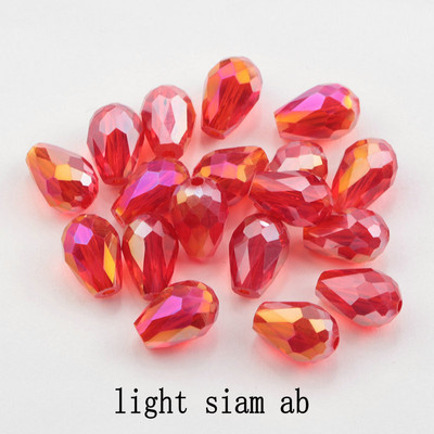 Κορυφαίες πωλήσεις Κρυστάλλινα δάκρυ σε σχήμα σταγόνας χάντρες γυάλινες χάντρες 6Χ8 χιλιοστά, 8Χ10 χιλιοστά Loose Spacer Στρογγυλές χάντρες για κοσμήματα που κατασκευάζουν DIY 24 χρώματα