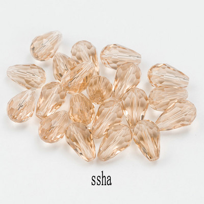 Κορυφαίες πωλήσεις Κρυστάλλινα δάκρυ σε σχήμα σταγόνας χάντρες γυάλινες χάντρες 6Χ8 χιλιοστά, 8Χ10 χιλιοστά Loose Spacer Στρογγυλές χάντρες για κοσμήματα που κατασκευάζουν DIY 24 χρώματα