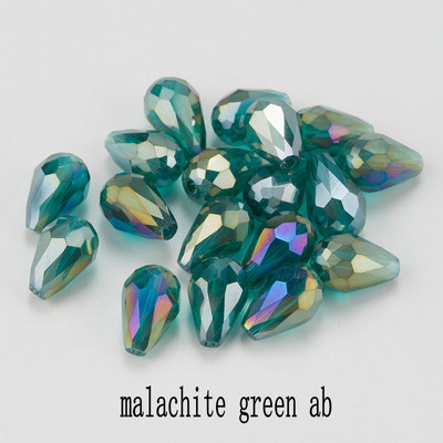 Κορυφαίες πωλήσεις Κρυστάλλινα δάκρυ σε σχήμα σταγόνας χάντρες γυάλινες χάντρες 6Χ8 χιλιοστά, 8Χ10 χιλιοστά Loose Spacer Στρογγυλές χάντρες για κοσμήματα που κατασκευάζουν DIY 24 χρώματα