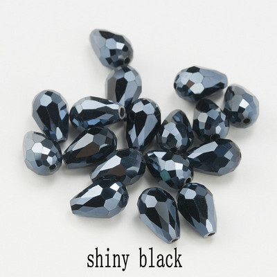 Κορυφαίες πωλήσεις Κρυστάλλινα δάκρυ σε σχήμα σταγόνας χάντρες γυάλινες χάντρες 6Χ8 χιλιοστά, 8Χ10 χιλιοστά Loose Spacer Στρογγυλές χάντρες για κοσμήματα που κατασκευάζουν DIY 24 χρώματα