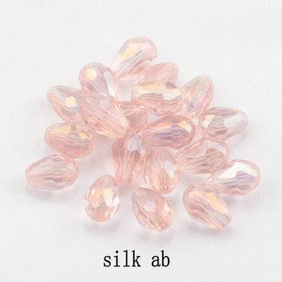 Κορυφαίες πωλήσεις Κρυστάλλινα δάκρυ σε σχήμα σταγόνας χάντρες γυάλινες χάντρες 6Χ8 χιλιοστά, 8Χ10 χιλιοστά Loose Spacer Στρογγυλές χάντρες για κοσμήματα που κατασκευάζουν DIY 24 χρώματα